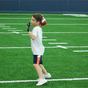 Person about to throw a football