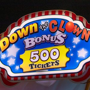 Down the clown bonus 500 tickets